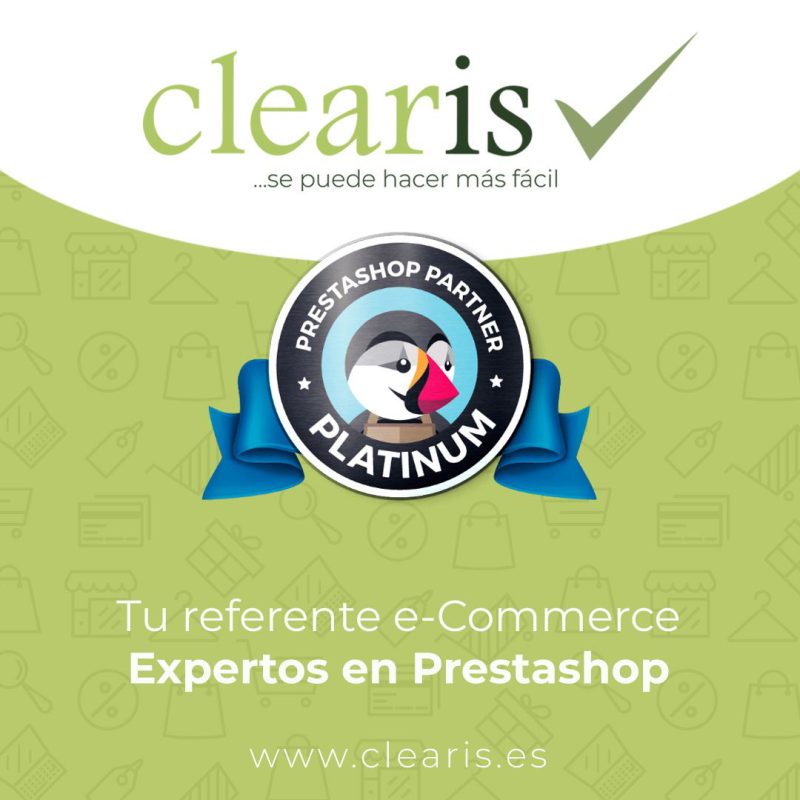 CLEARIS obtiene el reconocimiento platinum como agencia oficial PRESTASHOP a nivel mundial