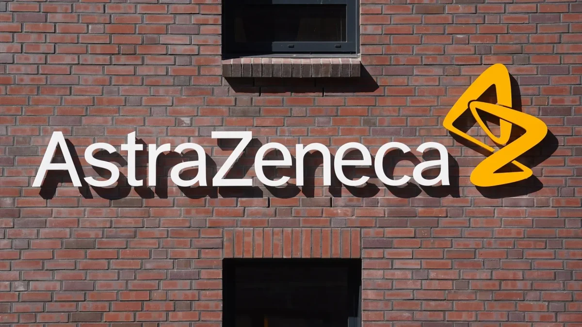Vista Logo Astrazeneca Sus Oficinas Hamburgo