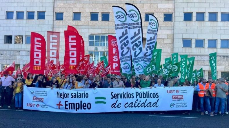 Europapress 7066552 Concentracion Ccoo Ugt Csif Frente Ministerio Funcion Publica 30 Octubre
