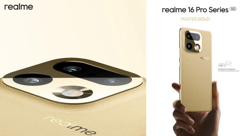 Realme 16 Pro Series Diseo Gold
