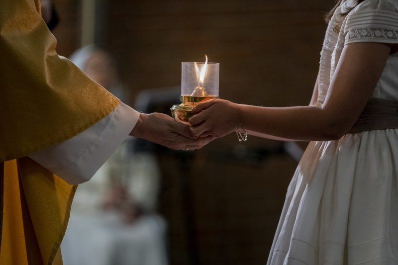 Europapress 5212810 Grupo Ninos Prepara Tomar Primera Comunion Iglesia Colegio Cristo Rey