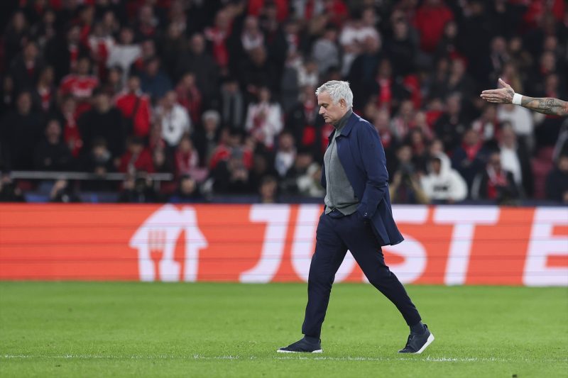 Europapress 7301866 Jose Mourinho Head Coach Of Sl Benfica Looks Down During The Uefa Champions