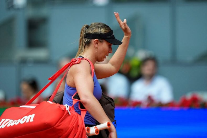 Europapress 7458383 Paula Badosa Of Spain Regrets After Losing Against Julia Grabher Of Austria