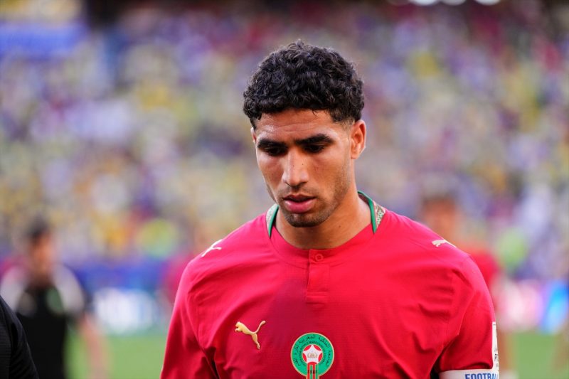 Europapress 7595143 Achraf Hakimi Of Morocco Looks On During The Fifa World Cup 2026 Group
