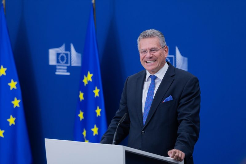 Europapress 7632769 Negociador Comercial Union Europea Comisario Maros Sefcovic Ruead Prensa