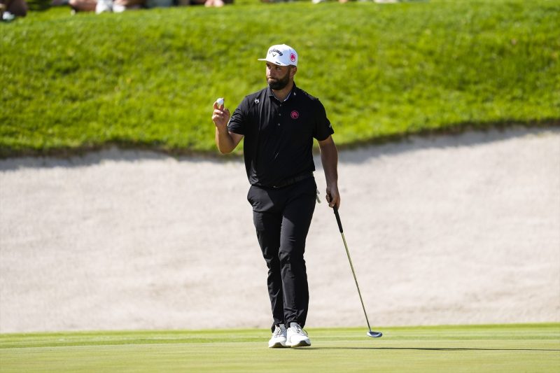 Europapress 7579338 Jon Rahm Of Legion Xiii Team Gestures During Day Four Of The Liv Golf