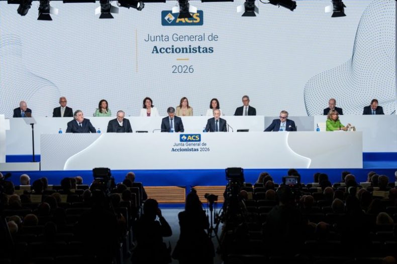 Europapress 7508200 Presidente Acs Florentino Perez Fila 3d Consejero Delegado Juan Santamaria
