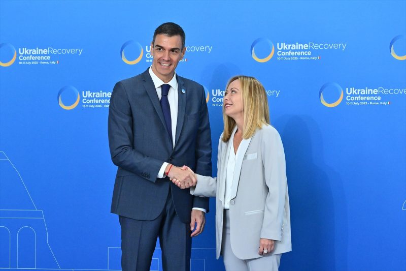Europapress 7740682 July 10 2025 Rome Italy Pedro Sanchez Prime Minister Of Spain And Giorgia